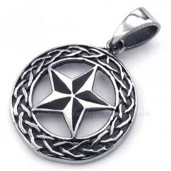 Titanium Star Pendant Necklace (Free Chain)