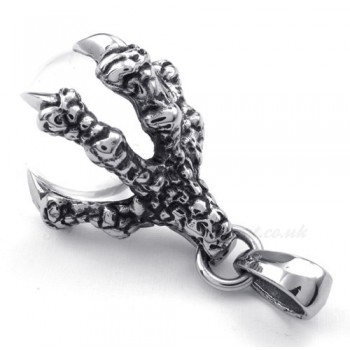 Titanium Zircon Dragon's Claw Pendant Necklace (Free Chain)