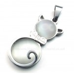 Silver Cats Eye Titanium Pendant Necklace (Free Chain)