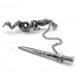 Dragon Sword Titanium Pendant Necklace (Free Chain)