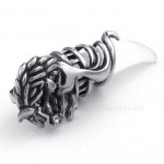 Exquisite Titanium Wolf's Fang Pendant Necklace (Free Chain)