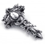 Titanium Double Dragon Pendant Necklace (Free Chain)