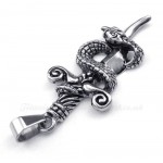 Titanium Snake Sword Pendant Necklace (Free Chain)