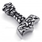 Titanium Thor's Hammer Pendant Necklace (Free Chain)