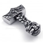 Titanium Thor's Hammer Pendant Necklace (Free Chain)