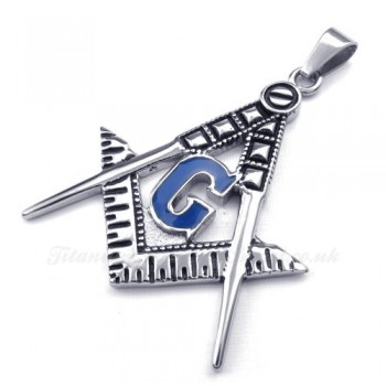 Titanium Masonic Pendant Necklace (Free Chain)