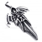 Exquisite Titanium Grim Reaper Pendant Necklace (Free Chain)