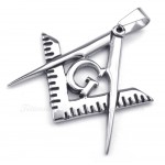 Titanium Masonic Pendant Necklace (Free Chain)