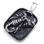 Titanium Scorpion Pendant Necklace (Free Chain)
