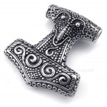 Titanium Thor's Hammer Pendant Necklace  (Free Chain)