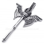 Titanium Crown Scepter Pendant Necklace (Free Chain)