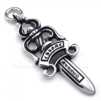 Titanium Sword Pendant Necklace (Free Chain)