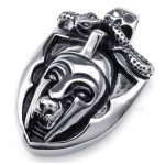 Titanium Mask Pendant Necklace (Free Chain)