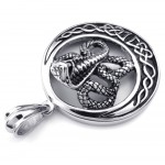 Titanium Cobra Pendant Necklace (Free Chain)