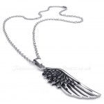 Titanium Plumage Pendant Necklace (Free Chain)