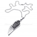 Titanium Plumage Pendant Necklace (Free Chain)