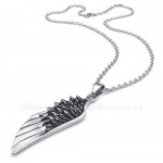 Titanium Plumage Pendant Necklace (Free Chain)