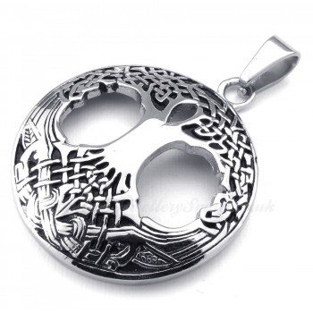 Titanium Celtic Tree Of Life Pendant Necklace (Free Chain)