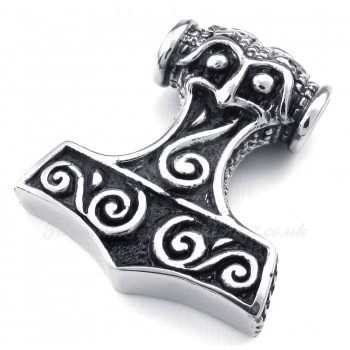 Thor's Hammer Titanium Pendant Necklace (Free Chain)