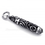Titanium Cylinder And Column Pendant Necklace (Free Chain)