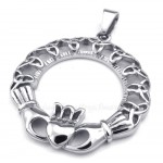 Titanium Celtic Knot Loop Pendant Necklace (Free Chain)