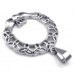 Titanium Celtic Knot Loop Pendant Necklace (Free Chain)