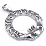 Titanium Celtic Knot Loop Pendant Necklace (Free Chain)