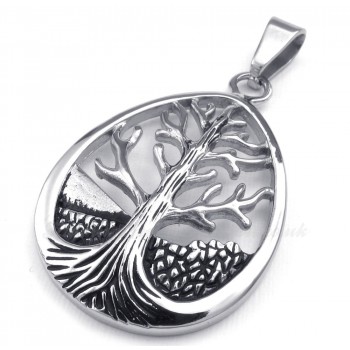 Titanium Tree Of Life Pendant Necklace (Free Chain)