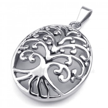 Titanium Tree Of Life Pendant Necklace (Free Chain)