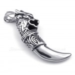 Titanium Dragon Tooth Pendant Necklace (Free Chain)