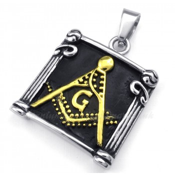 Titanium Masonic Pendant Necklace (Free Chain)