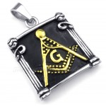 Titanium Masonic Pendant Necklace (Free Chain)