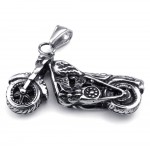 Titanium Motorcycle Pendant Necklace (Free Chain)
