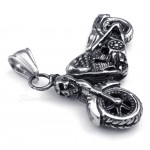 Titanium Motorcycle Pendant Necklace (Free Chain)