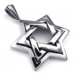 Star Of David Titanium Star Pendant Necklace (Free Chain)