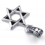 Titanium Lucky Star Of David Pendant Necklace (Free Chain)