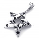 Titanium Spots Five-pointed Star Pendant Necklace (Free Chain)
