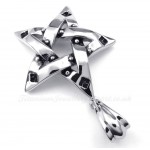 Titanium Spots Five-pointed Star Pendant Necklace (Free Chain)