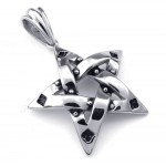 Titanium Spots Five-pointed Star Pendant Necklace (Free Chain)