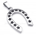 Titanium Horseshoe Pendant Necklace (Free Chain)