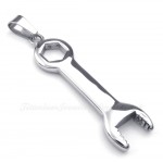 Titanium Wrench And Spanner Pendant Necklace (Free Chain)