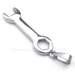Titanium Wrench And Spanner Pendant Necklace (Free Chain)
