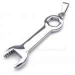 Titanium Wrench And Spanner Pendant Necklace (Free Chain)