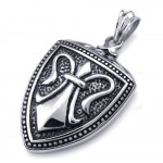 Titanium Shield Pendant Necklace (Free Chain)
