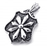 Titanium Flower Cards Pendant Necklace (Free Chain)