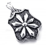 Titanium Flower Cards Pendant Necklace (Free Chain)