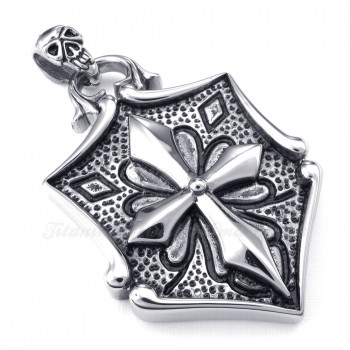 Cross Cards Titanium Pendant Necklace (Free Chain)