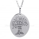 Titanium Tree Of Life Couples Pendant Necklace (Free Chain)