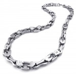 Two-layer Link Mens Titanium Necklace