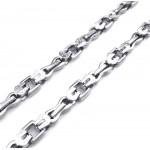 Two-layer Link Mens Titanium Necklace